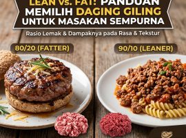 Panduan Memilih Persentase Lemak Daging Giling (Lean vs. Fat) Sesuai Masakan Anda
