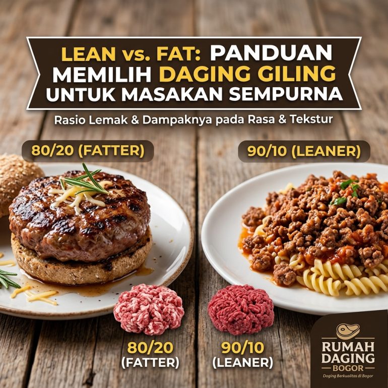 Panduan Memilih Persentase Lemak Daging Giling (Lean vs. Fat) Sesuai Masakan Anda